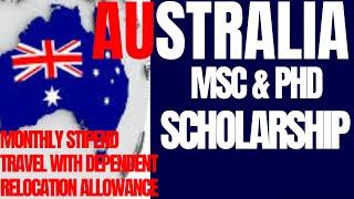 Australian MSc and PhD Scholarships