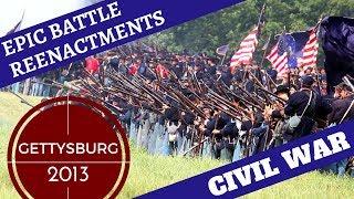Epic Civil War Reenactment [10,000+ Reenactors] -- Gettysburg 2013 Pickett's Charge