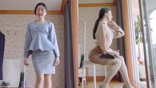 SUB)4K 오피스룩 룩북 패션하울 | office outfit LOOKBOOK korean TRY ON fashion haul