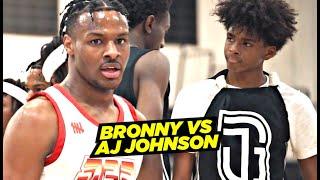 "I'm LIKE THAT!" Bronny James Goes AT IT vs AJ Johnson (Jalen Green's Younger Bro!?) SFG vs JG Elite