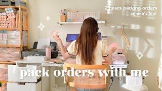 packing orders for my stationery business  2 hours real time pack/study with me, asmr & soft music