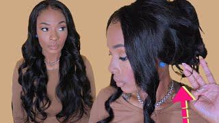 Easy Updo Wig For Beginners With Drawstring  Wig! Body Wave 13x4 Lace Front Wig ft Unice Hair