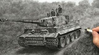 How to Draw a German Tiger Tank - Narrated Tutorial