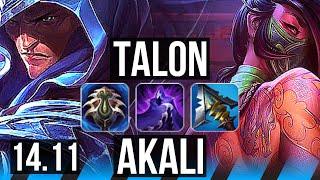 TALON vs AKALI (MID) | 27/1/6, Legendary, 10 solo kills, 58k DMG | BR Grandmaster | 14.11