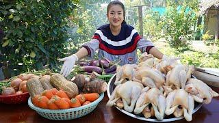 My own restaurant : Yummy chicken curry cooking - Cooking with Sreypov