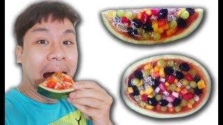 Nguyễn Đức Nam - Làm Thạch Hoa Quả Trong Trái Dưa Hấu - Do Jelly Fruits In Watermelon