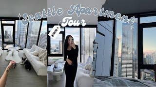 MOVING INTO MY DREAM SEATTLE APARTMENT! | empty high rise tour,  move-in day, + living alone!