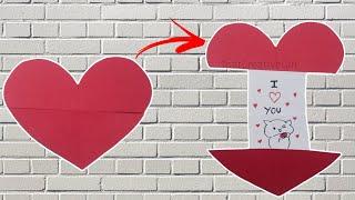 Easy Greeting Card Making | DIY Valentine's Day Card | How To Make Cute Love Card | Handmade Card