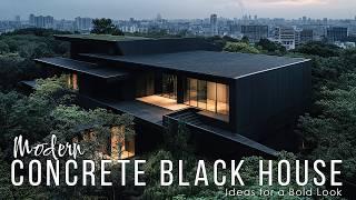 Striking Design: Modern Concrete Black House Ideas for a Bold Look