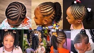 2024 Easy Braided Hairstyles Picture Ideas For Little Girl Black Hair | Latest Cornrow Braided ️