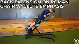 Back Extension on Roman Chair with Glute Emphasis