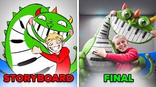 [STORYBOARD vs FINAL] The Rise of Pianosaurus (From Poppy Playtime 4)