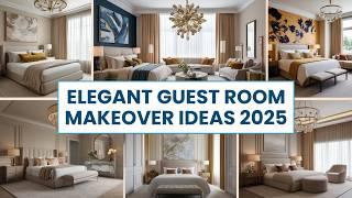 Elegant Guest Room Makeover Ideas 2025  Comfortable Bed Styling  Bold Wall Decor