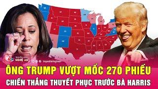 Kết quả bầu cử Mỹ 2024: Ông Trump vượt mốc 270 phiếu, chiến thắng thuyết phục trước bà Harris