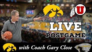 IOWA - UTAH POSTGAME with Coach Gary Close / Iowa Hawkeyes Basketball Postgame / Sanford Pentagon