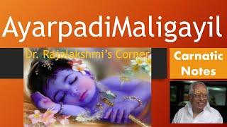 Aayarpadi Maaligaiyil | Krishna Songs | MSV | SPB | Carnatic Notes | Veena Tutorial | DrRajalakshmi