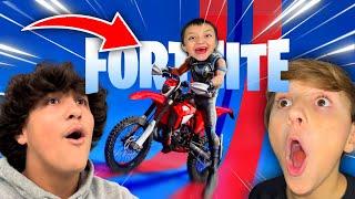 Winning Fortnite On a Motor Bike!