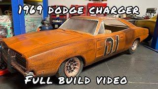 (107) 1969 Dodge Charger weathered scale model car kit full build video ep#67