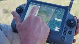 DJI Agras T50 Full Spraying Demo: creating a mission, marking obstacles, refill & battery change