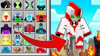 Me Transforme En 100 ALIENS de BEN 10 En Minecraft!