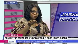 Commuters Stranded As Downpour Floods Lagos Roads