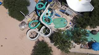 Aerial Lake Travis, Austin Texas - Oasis, Volente Beach Water Park, Marina