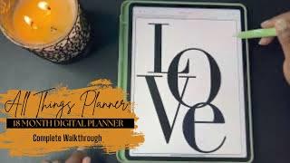 18 MONTH DIGITAL PLANNER | ALL THINGS PLANNER WALKTHROUGH  Digital Planning | Planning in GoodNotes