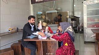 Shopping for Engineer Babazadeh with the kids