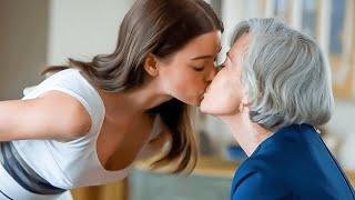 Mature Woman Kissing Young Housekeeper | Lesbian Love