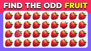 Find the ODD One Out - Fruit Edition  30 Easy, Medium, Hard Levels Quiz