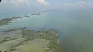 Flying over Belize from Belize City to San Pedro