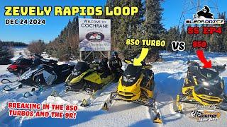 Breaking in the 2025 Ski-Doo 850 Turbos and the Polaris Assault 9R | Zevely Rapids Loop Snowmobiling