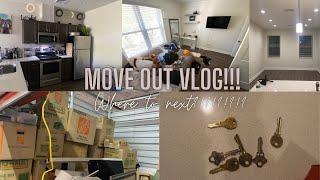 MOVE OUT MY APARTMENT WITH ME | FIRST BIG GIRL JOB | NEW CITY/STATE/COUNTRY?!? | WHERE TO NEXT?!?!