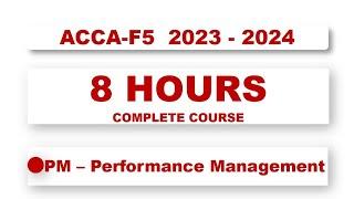 ACCA_F5 | PM - Performance Management Full Course 2023 - 2024 • @financeskul