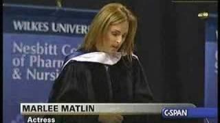 Marlee Matlin Wilkes University Commencement Speech