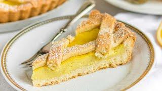 VEGAN LEMON TART with lemon custard