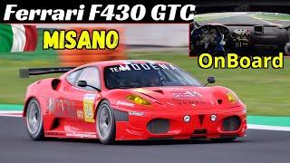 Ferrari F430 GTC/GT2 + OnBoard, Test Day at Misano Circuit, EPIC V8 Sound, Exhaust Pops & Crackles 