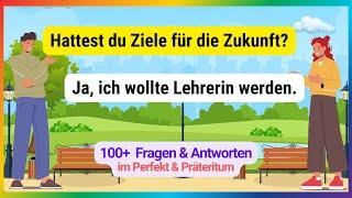 Alltag auf Deutsch: 100+ Fragen & Antworten im Perfekt & Präteritum (A1–A2)