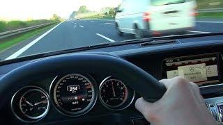 Mercedes E63 AMG Onboard Acceleration Autobahn 250 kmh Drive + Kickdown W212 2014 4 Matic S