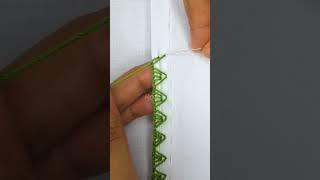 Most trending border lace hand embroidery sewing tutorial! #shorts #trending #embroidery #art