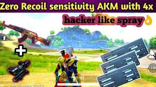 Akm with 4x Zero Recoil  sensitivity Like hacker | Akm Recoil control Guide PUBG/BGMI.