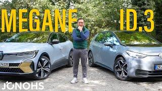 VW iD.3 VS Renault Megane E-Tech - wo gibt's mehr fürs Geld?