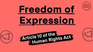 The right to freedom of expression explained in 2 minutes!