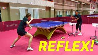 Reflex exercises in table tennis | Multiball training