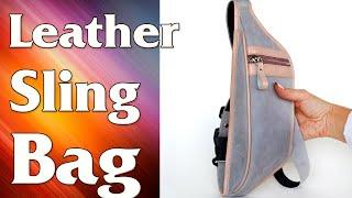 Teardrop Leather Sling Bag KaVetro Pattern Sewing Tutorial