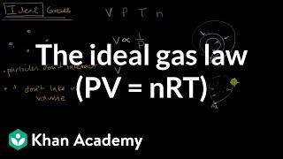 The ideal gas law (PV = nRT) | Intermolecular forces and properties | AP Chemistry | Khan Academy