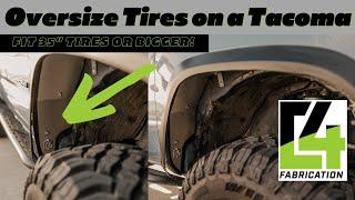 Tacoma Oversize Tire Fitment Mod | C4 Fabrication Fender Kit Install