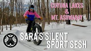 Winter FAT BIKING in Cuyuna Lakes & Mount ASHWABAY | Sara's SILENT SPORT Sesh!