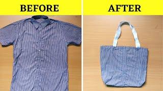 Old Shirt Reuse Idea | Convert old Shirt into Bag