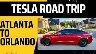 Tesla Road Trip from Atlanta to Orlando - 2022 Model 3 Performance